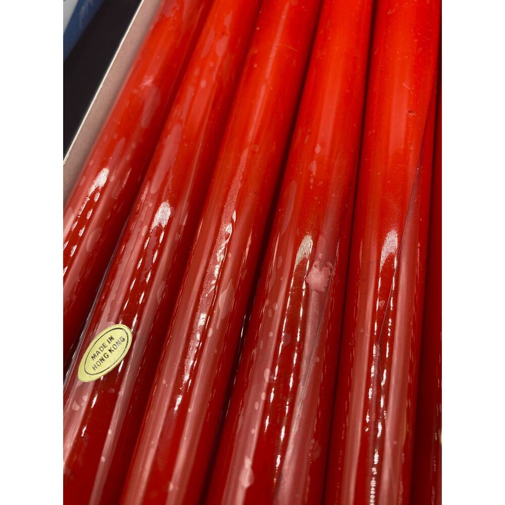 vintage Lot of 12 Ambria Tapered red candles made in Hong Kong NEW In packaging - Picture 6 of 7